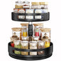 SNTD Lazy Susan Organizer Spice Rack - 2 Tier Height Adjustable Spice Organization for Cabinet, Metal Seasoning Organizer Lazy Turntable Spice Organizer for Table Top Pantry Kitchen Storage