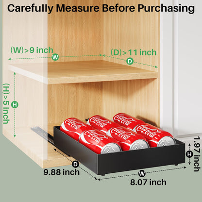 SNTD Spice Rack - Vertical Pull Out Spice Organization for Cabinet Kitchen Pantry Storage, Strong Adhesive Nano Film, No Drill (8"Wx10"Dx2"H,1Tier)